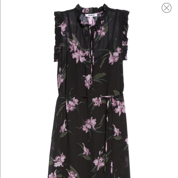 NWT BB Dakota Sarah Sheer Floral Ruffle Dress XS - Picture 13 of 16